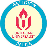 image of large Religion in Life UU Chalice porcelain pin
