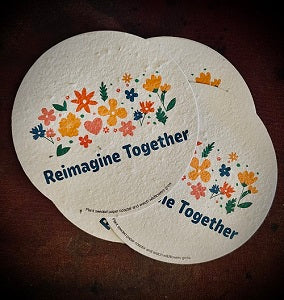 image of Reimagine Together seed paper coasters