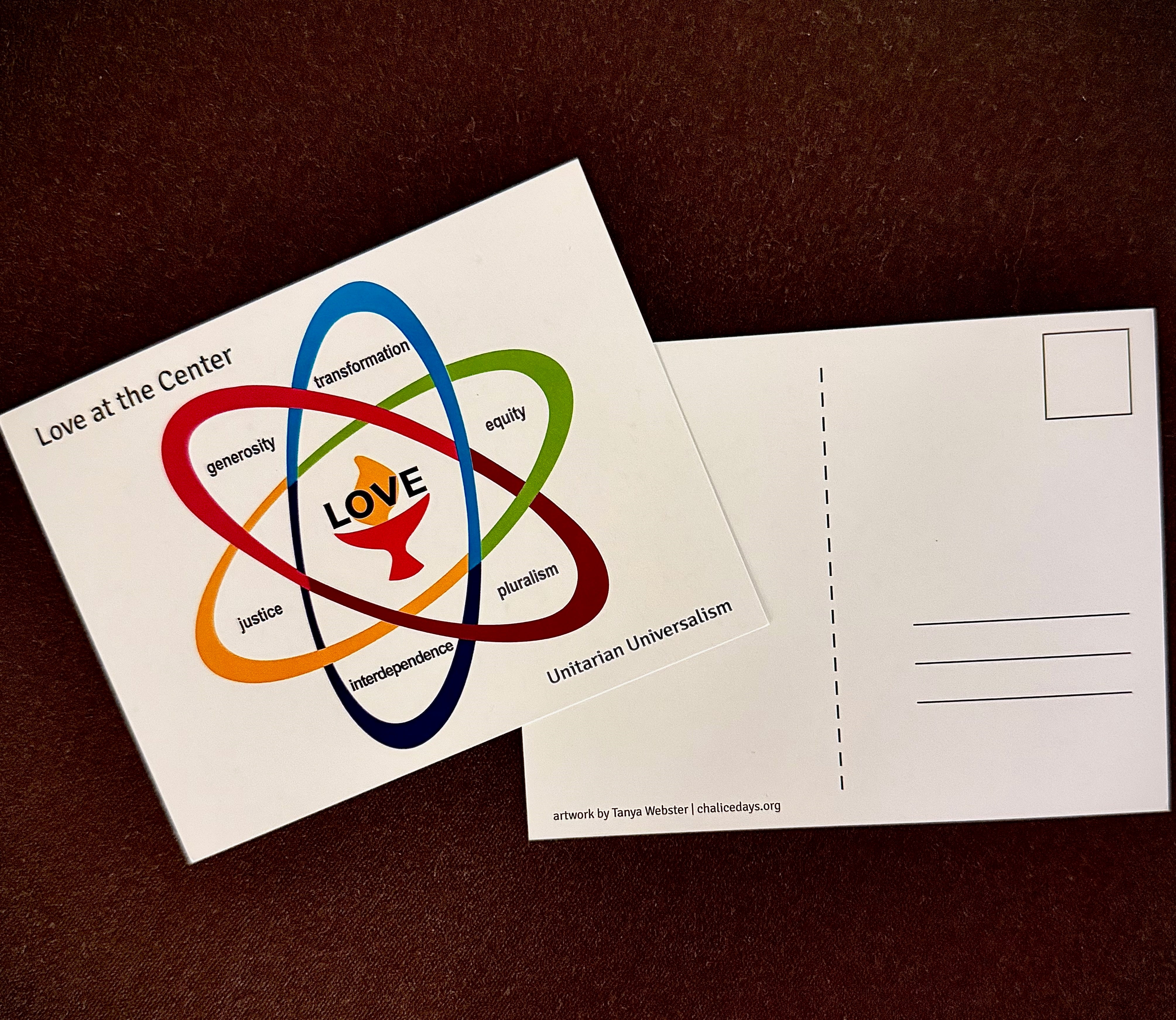image of multi-colored atom