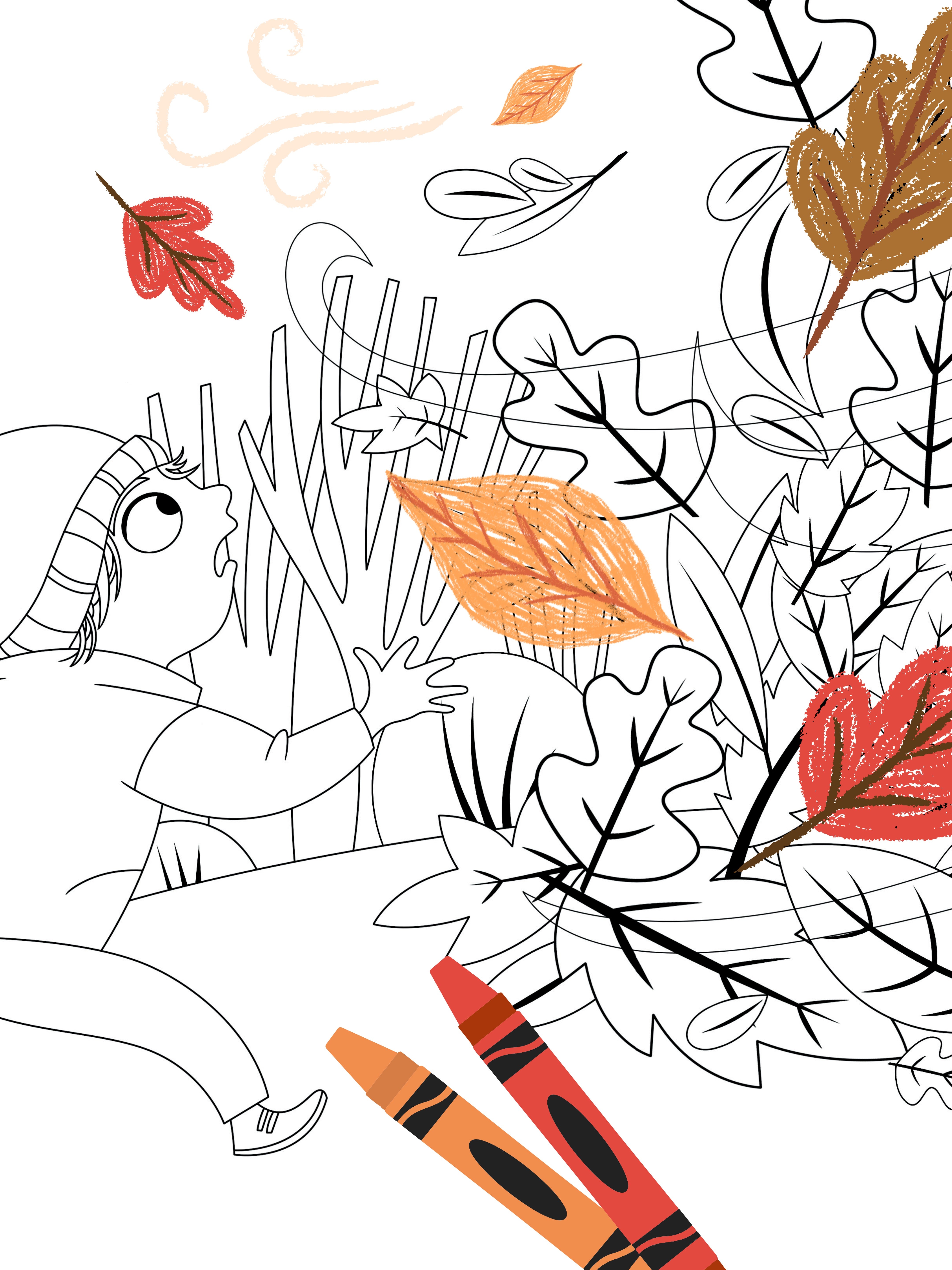 image of wind stop blowing coloring page