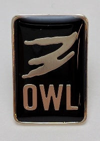 image of OWL Lapel Pin - Black, All Levels