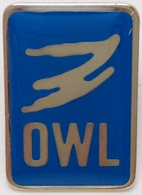 image of OWL Lapel Pin - Blue, Jr. High