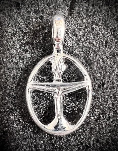 image of Oval Chalice Pewter Pendant