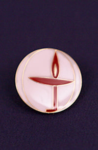 image of enamel Chalice lapel pin with butterfly clasp