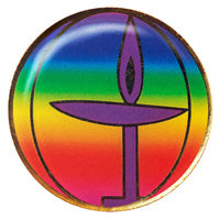 image of rainbow chalice enamel lapel pin
