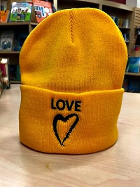 image of yellow Side With Love winter hat