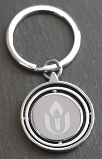image of silver plated chalice keychain