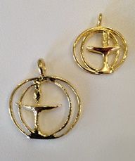 image for Double Circle Gold Plated Chalice Pendant