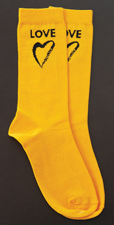 image of Side with Love Socks Yellow