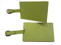 image of two Green Chalice Luggage Tags