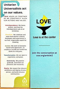 image of Love at the Center bookmark (front & back)