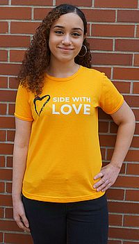 image for Side With Love Scoop Neck Fitted T Shirt 3XL