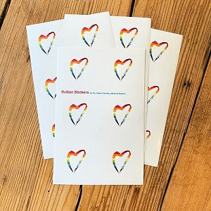 image of Rainbow Side with Love LGBTQIA+ Heart Stickers