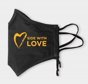 image of black Side with Love Fabric Mask