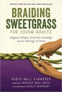 book cover for Braiding Sweetgrass for Young Adults