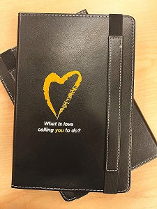 image of Black Side with Love hardcover journal