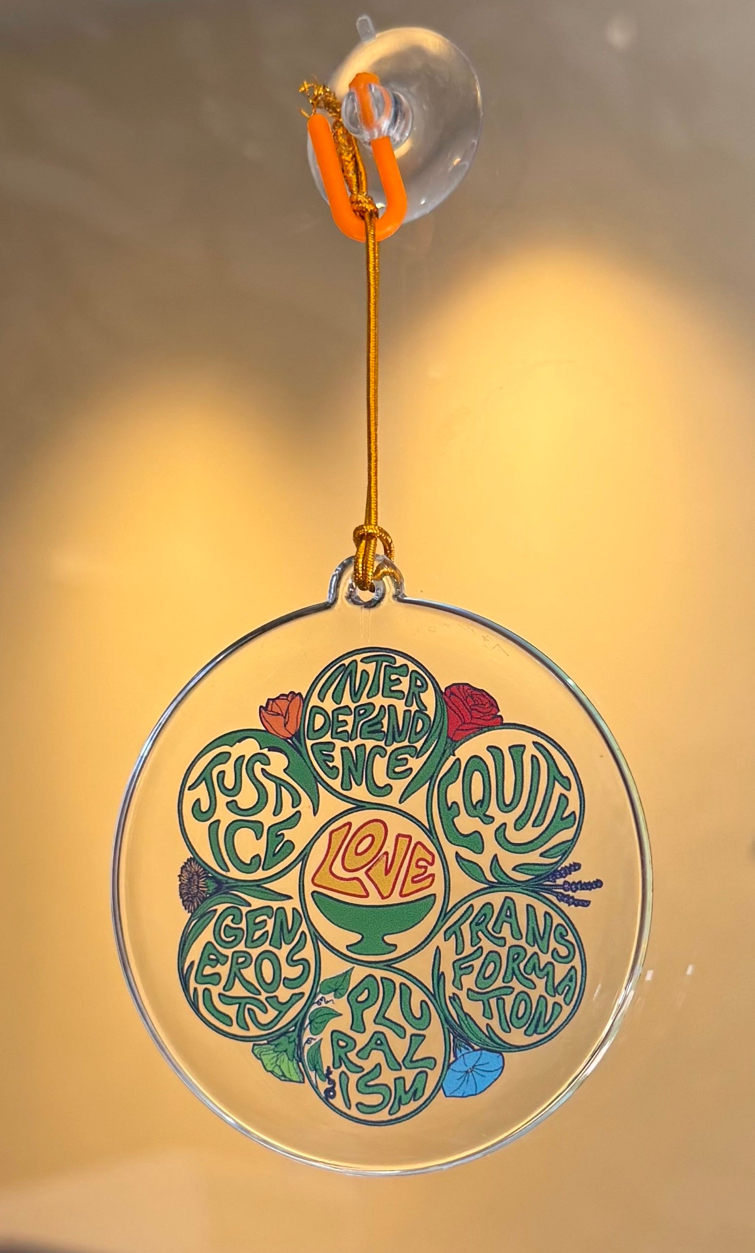 image of love at the center ornament