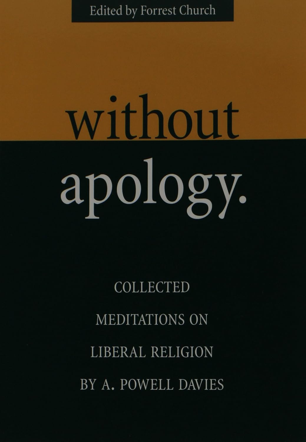 book cover for Without Apology.