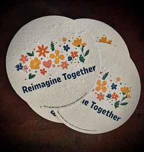 Reimagine Together Seed Paper Coasters