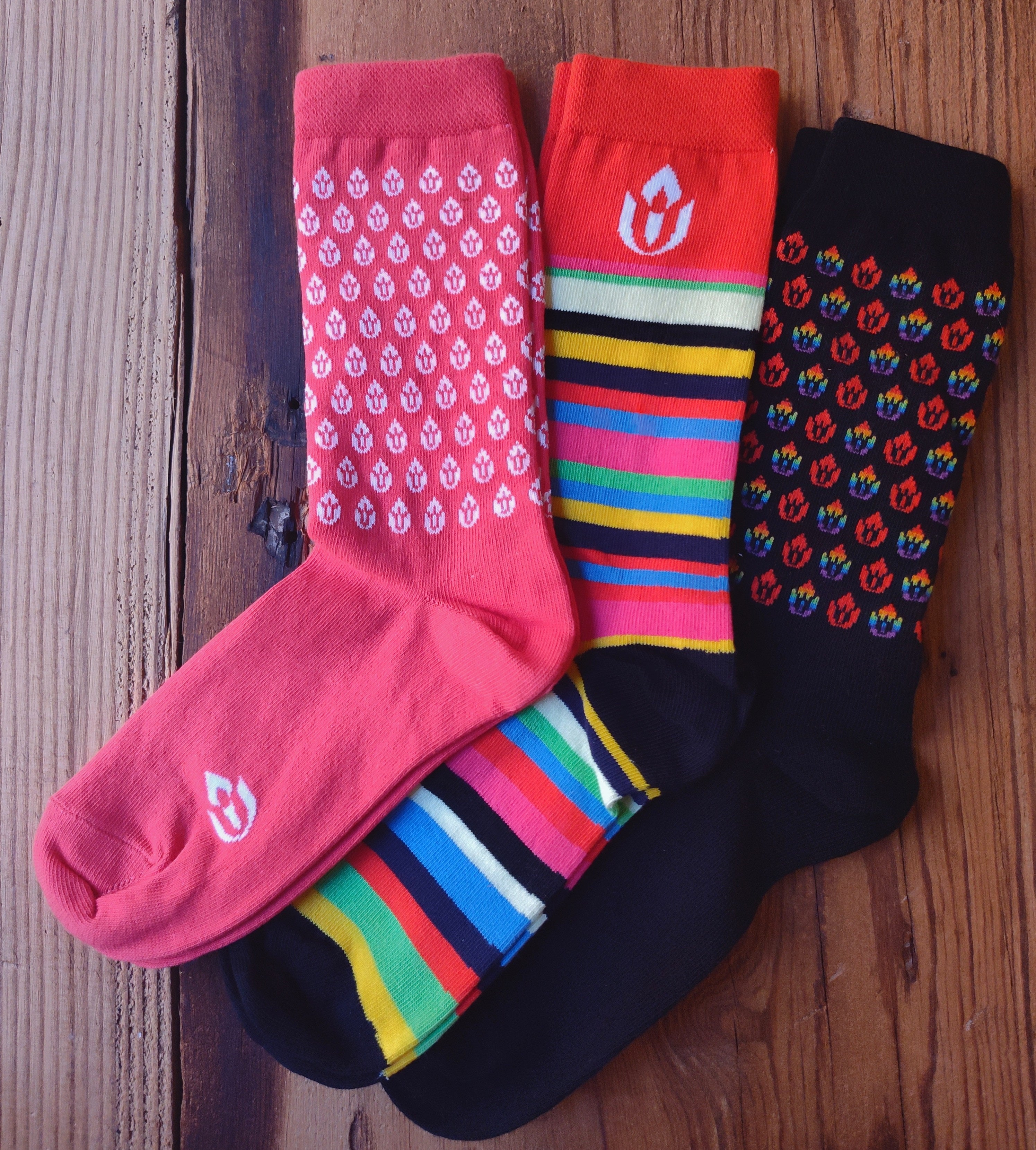 image of 3 different sets of Chalice Socks