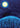 wintry trees with starry sky and moon