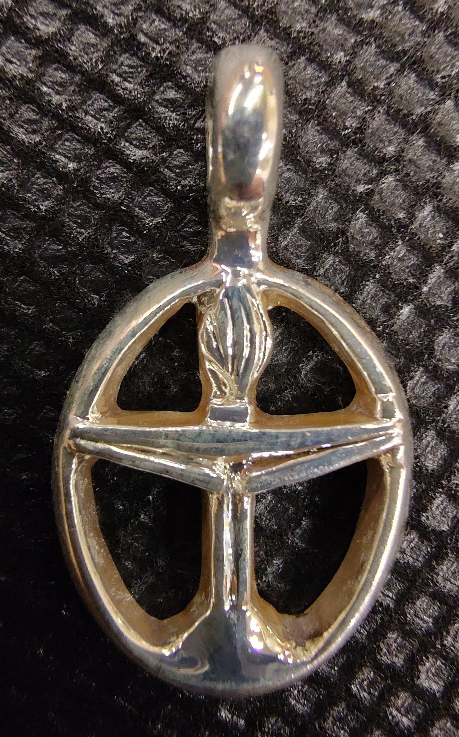 image of Oval Chalice Pewter Pendant