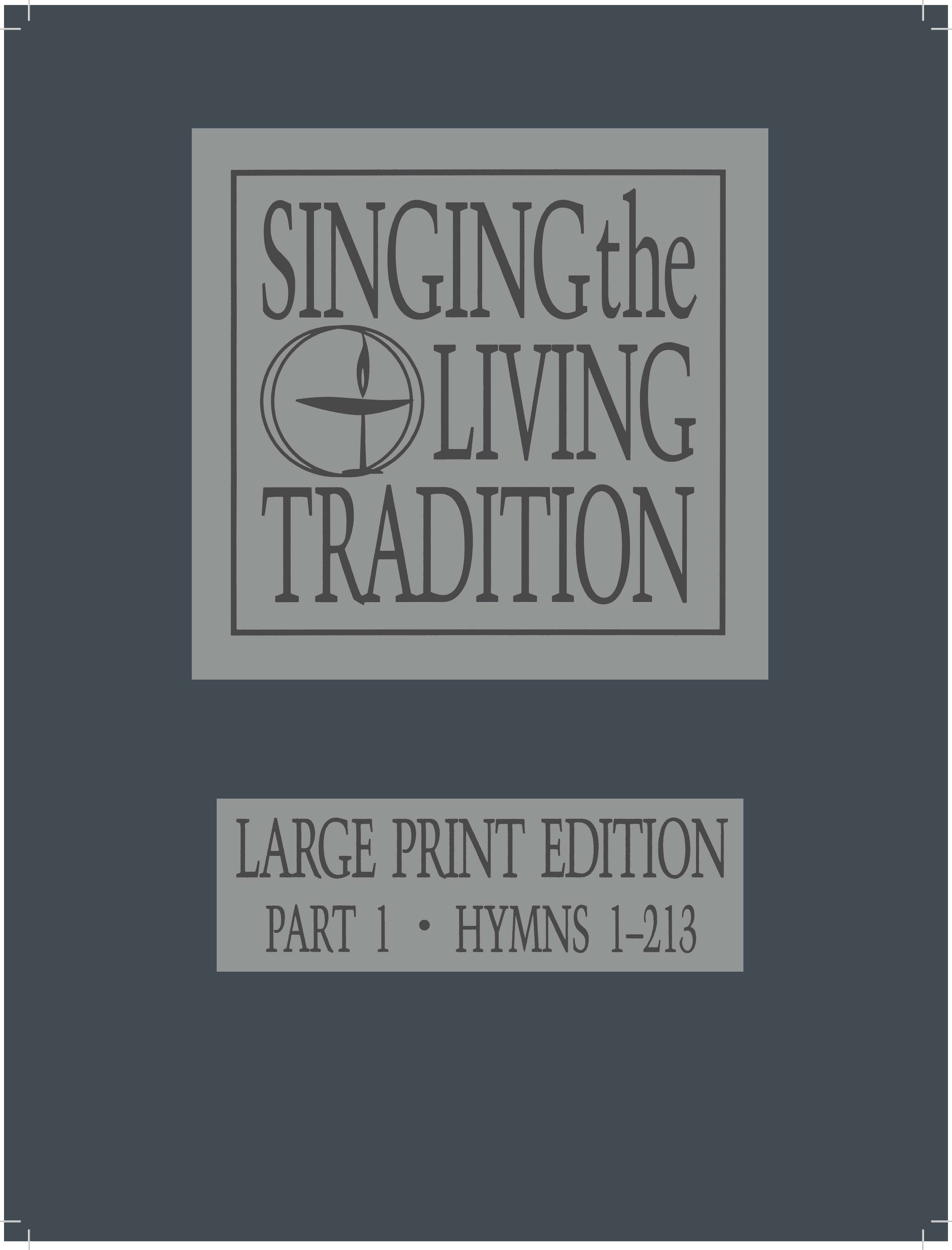 book cover for Singing the Living Tradition Large Print Hymnal Part 1