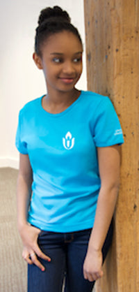 image for chalice scoop neck fitted turquoise t shirt
