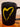 image of Side with Love Black Mug with Yellow Heart back