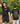 image of 2 people wearing Black Side with Love Adult T Shirt, front and back
