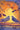 Two birds on a branch with lights and leaves against an orange and purple background