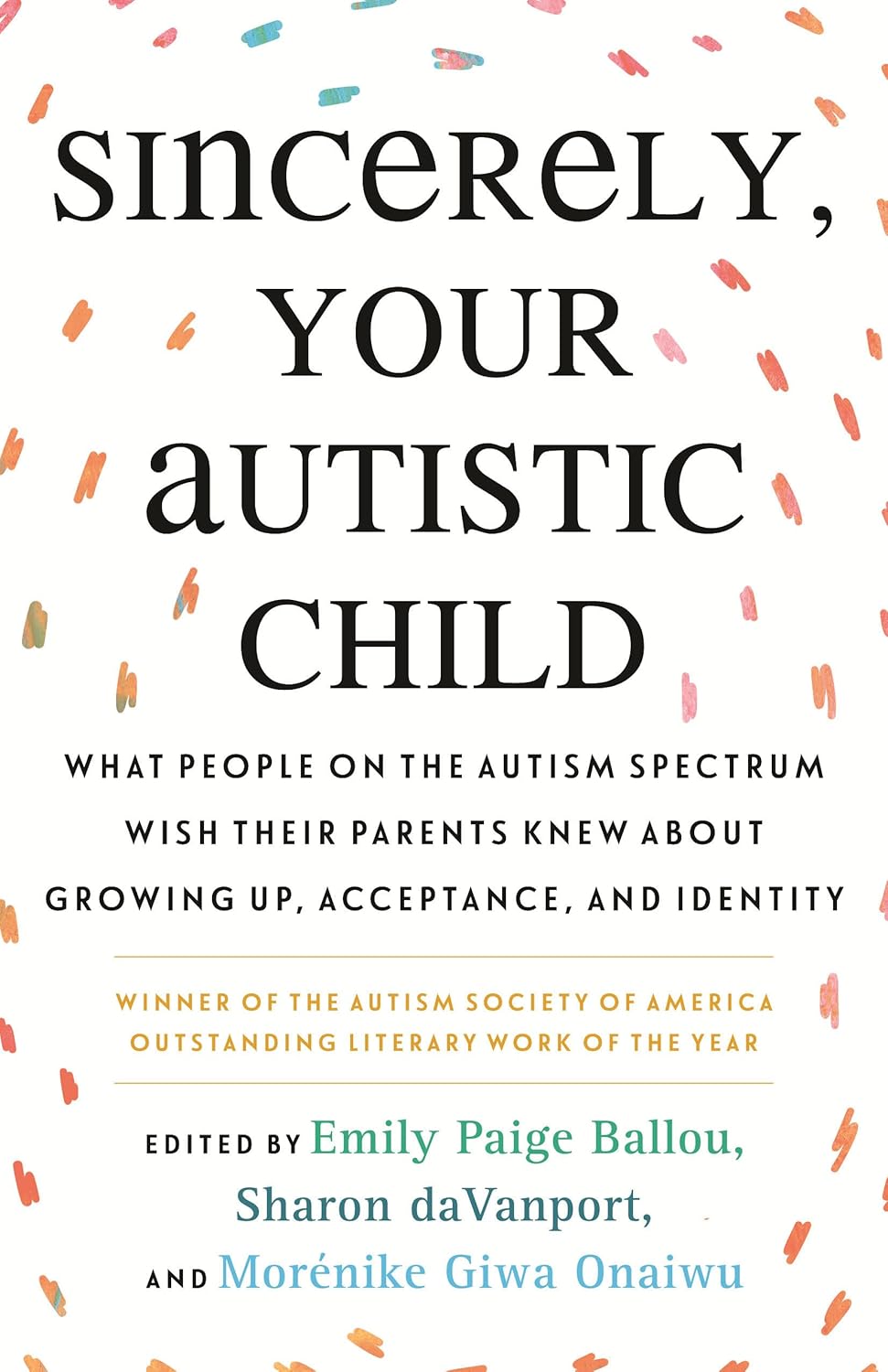 book cover for Sincerely, Your Autistic Child