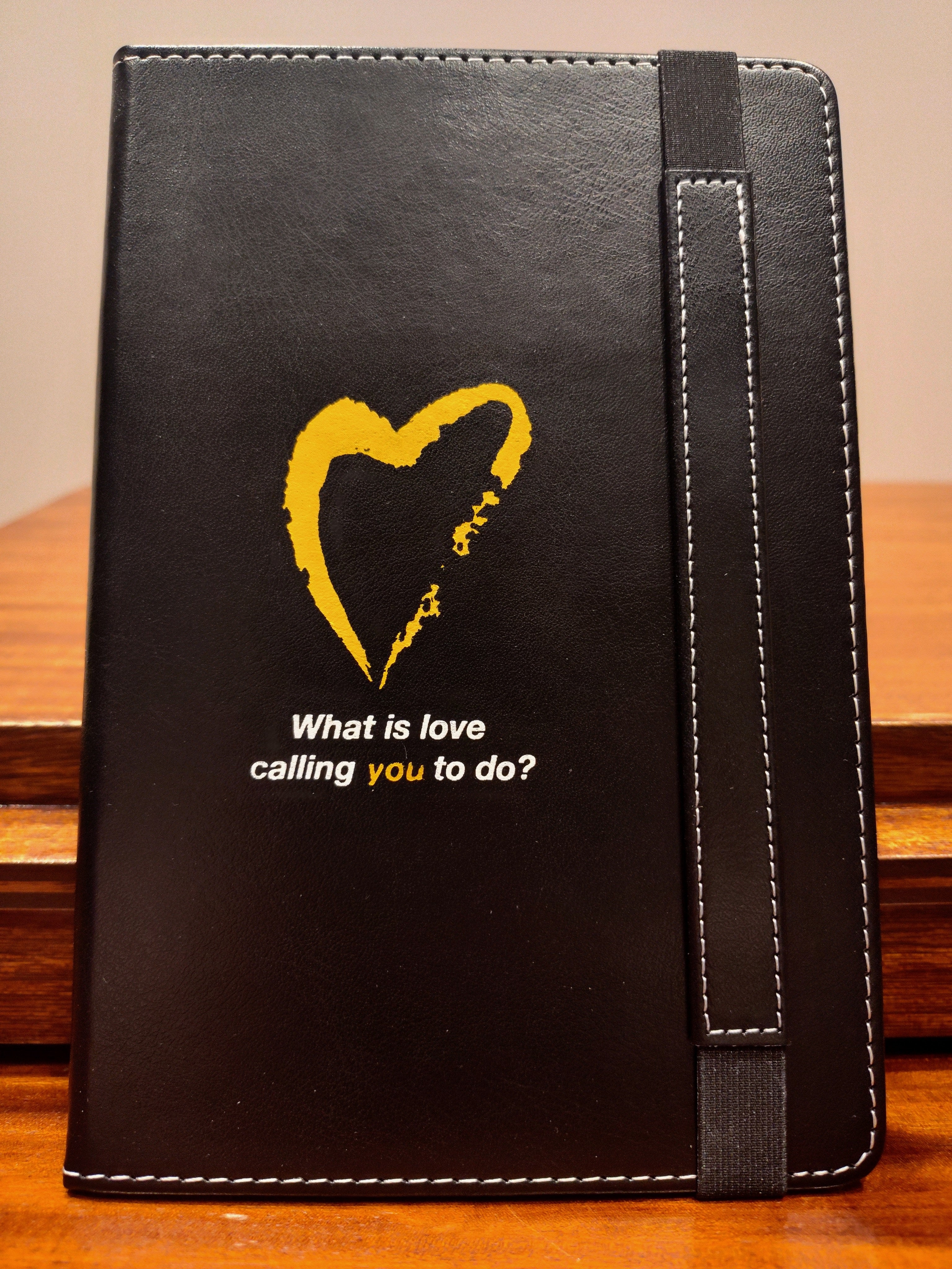 image of black hardcover Side with Love Journal