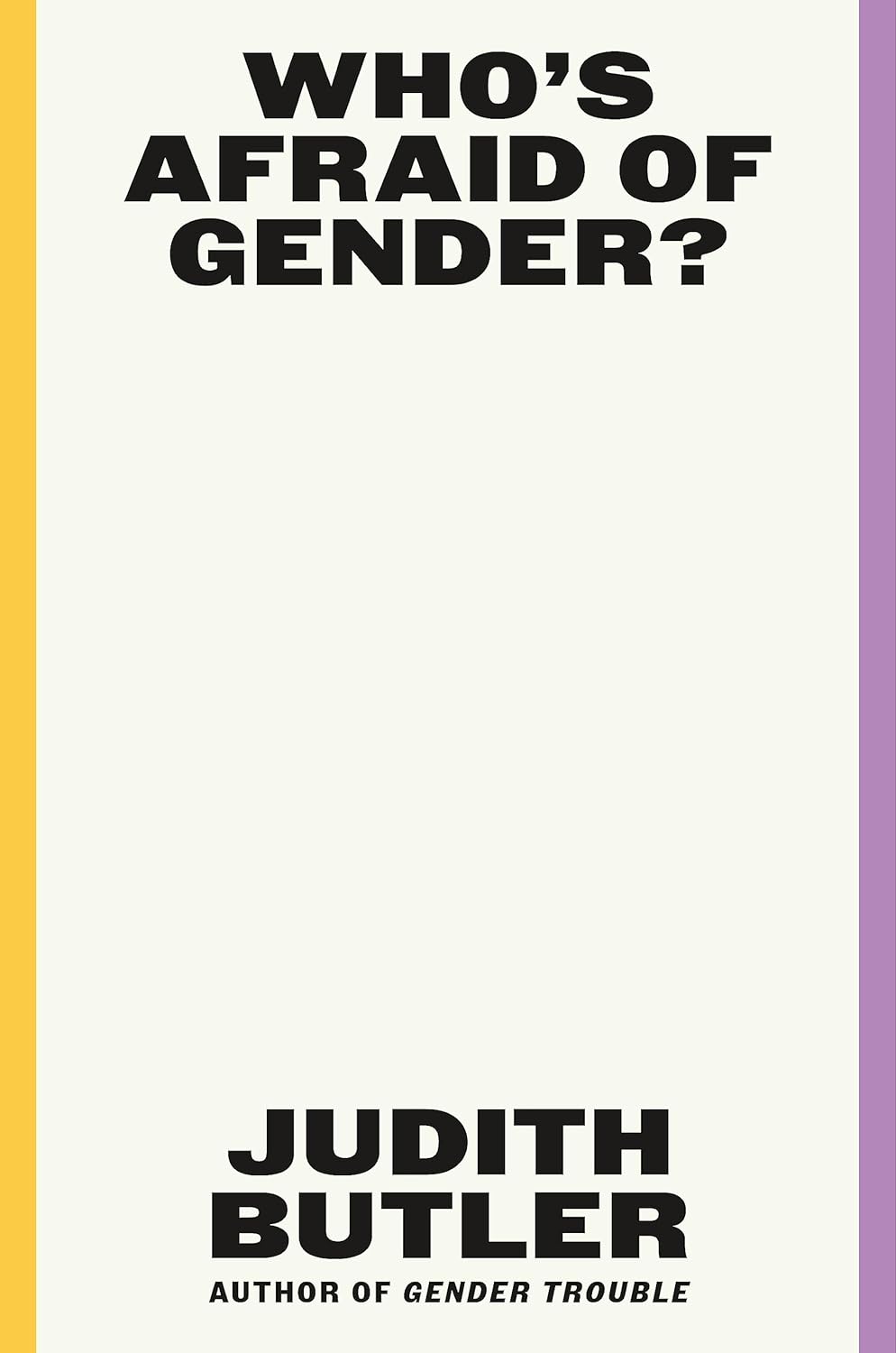book cover for Who's Afraid of Gender?