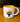 image of white Love Chalice Mug, inside: yellow
