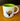 image of white Love Chalice Mug, inside: green